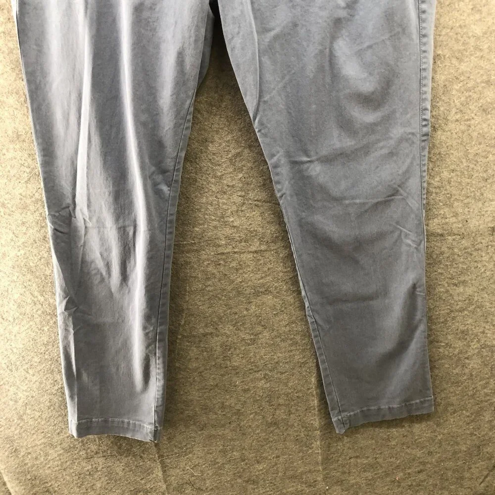 Gap Lived In Slim Chino Pants Mens 34x32‎ In Blue Pearl Stretch Flat Front